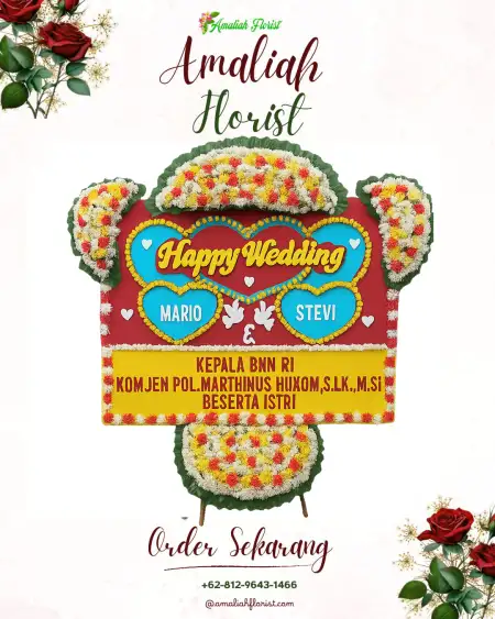 Papan Bunga Pernikahan Marga Dajan Puri